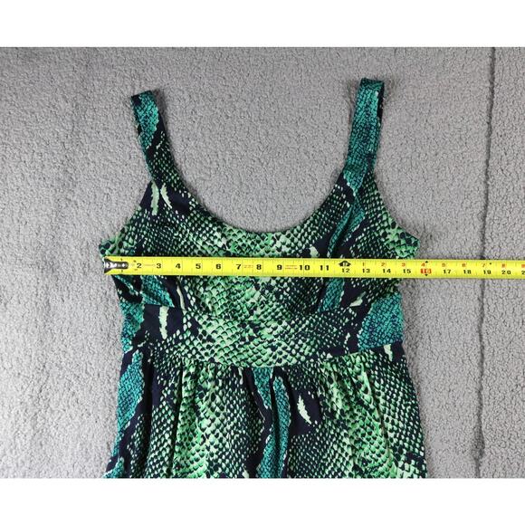DVF Diane Von Furstenberg Dress 10 FERDON Green Python Snake Silk Jersey Mini - Picture 7 of 8